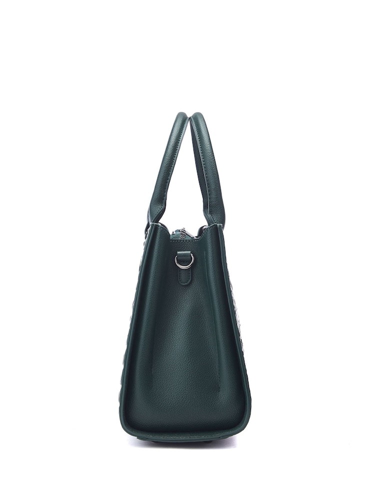 Moda in Pelle Large Blair Patent Croc Effect Tote Bag - Image 3 of 4