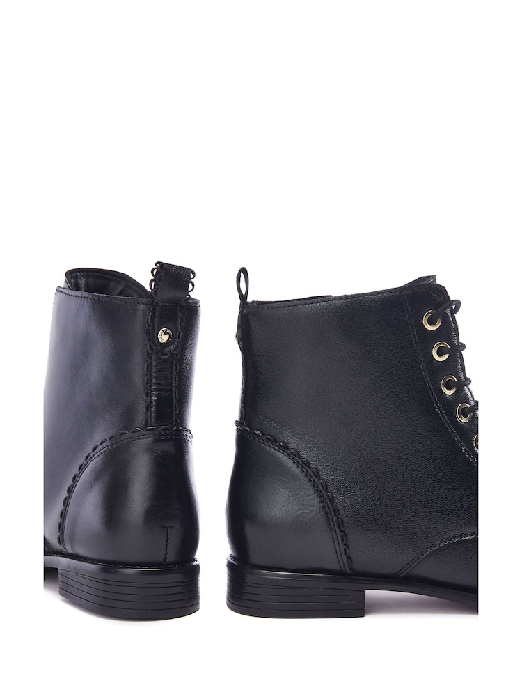 Moda in Pelle Penelopi Detail Lace Up Leather Boots - Image 4 of 4