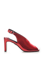 Moda In Pelle Christiie Sling Back Peep Toe Heels - Image 1 of 4