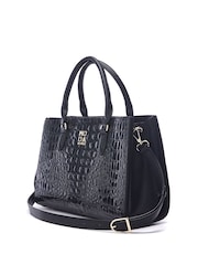 Moda in Pelle Large Blair Patent Croc Effect Tote Bag - Image 1 of 4