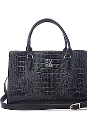 Moda in Pelle Large Blair Patent Croc Effect Tote Bag - Image 2 of 4