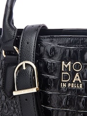 Moda in Pelle Large Blair Patent Croc Effect Tote Bag - Image 4 of 4
