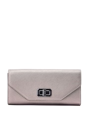 Moda in Pelle Boston Purse Style Black Bag With Chain - Image 1 of 4
