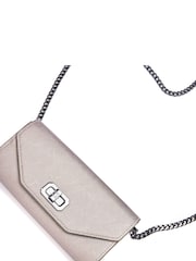 Moda in Pelle Boston Purse Style Black Bag With Chain - Image 3 of 4