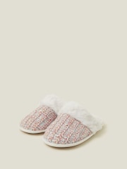 Accessorize Umetno krzno Knit Mules Copati - Slika 1 iz 2