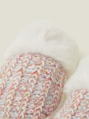 Accessorize Umetno krzno Knit Mules Copati - Slika 2 iz 2