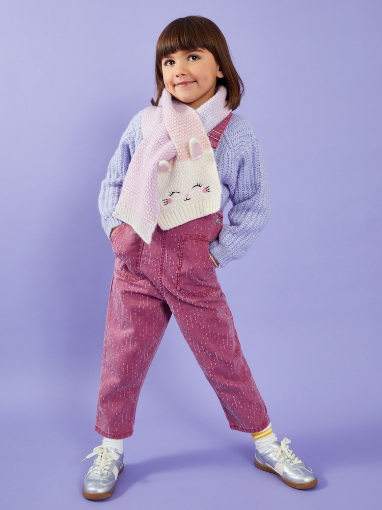 Angels By Accessorize Pink Girls Bunny Ombre Knit Scarf - Image 1 of 2