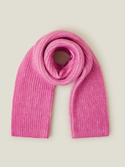 Accessorize Kontrastna pletenina Rib Knit šal; ruta - Slika 2 iz 3