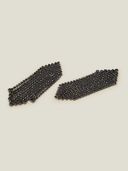 Accessorize Black Waterfall Gem Earrings - Image 1 of 2