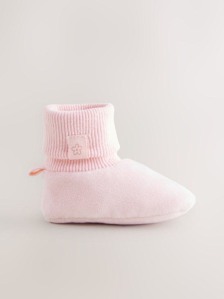 Pink Baby Bootie Shoes (0-18mths) - Image 2 of 4