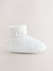 White Baby Bootie Shoes (0-18mths) - Image 2 of 4