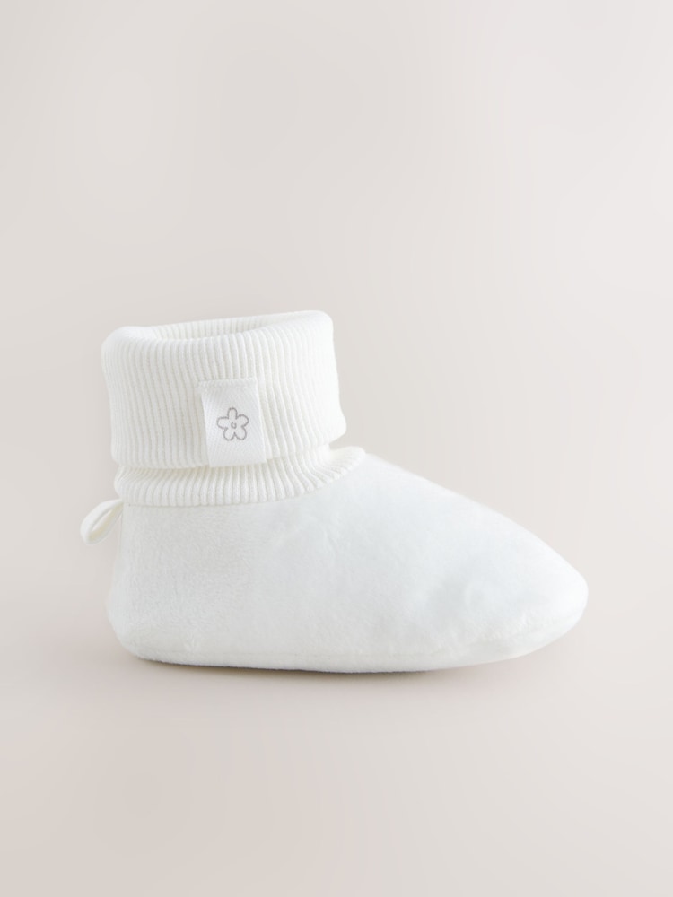 White Baby Bootie Shoes (0-18mths) - Image 2 of 4