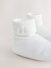 White Baby Bootie Shoes (0-18mths) - Image 3 of 4
