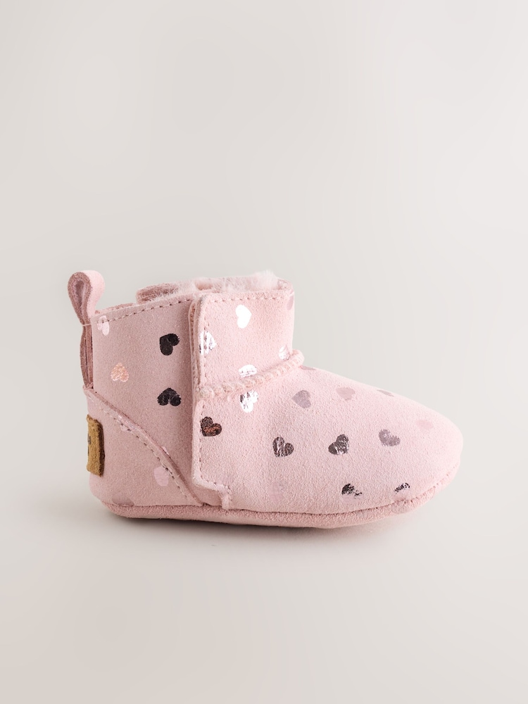 Pink Heart Baby Pull-On Boots (0-24mths) - Image 2 of 5