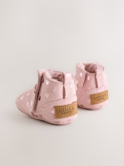 Pink Heart Baby Pull-On Boots (0-24mths) - Image 3 of 5