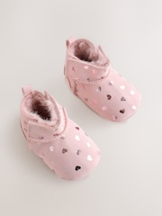 Pink Heart Baby Pull-On Boots (0-24mths) - Image 4 of 5