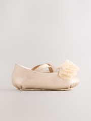 Gold Baby Bow Occassion Shoes (0-18mths) - Image 2 of 5