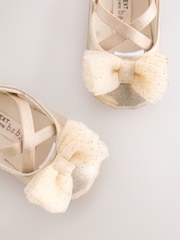 Gold Baby Bow Occassion Shoes (0-18mths) - Image 3 of 5