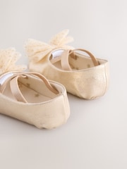 Gold Baby Bow Occassion Shoes (0-18mths) - Image 4 of 5