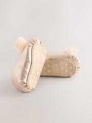 Gold Baby Bow Occassion Shoes (0-18mths) - Image 5 of 5