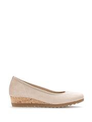 Gabor Epworth Oak Suede White Wedge Shoes - Image 1 of 5