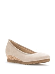 Gabor Epworth Oak Suede White Wedge Shoes - Image 3 of 5