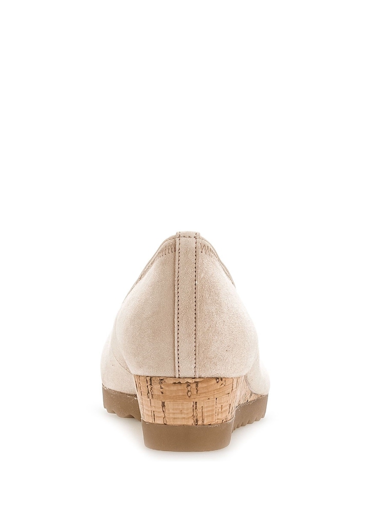 Gabor Epworth Oak Suede White Wedge Shoes - Image 5 of 5