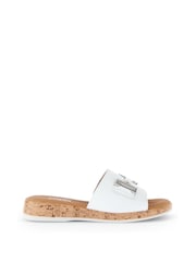 Gabor Oaty Leather White Sandals - Image 1 of 5