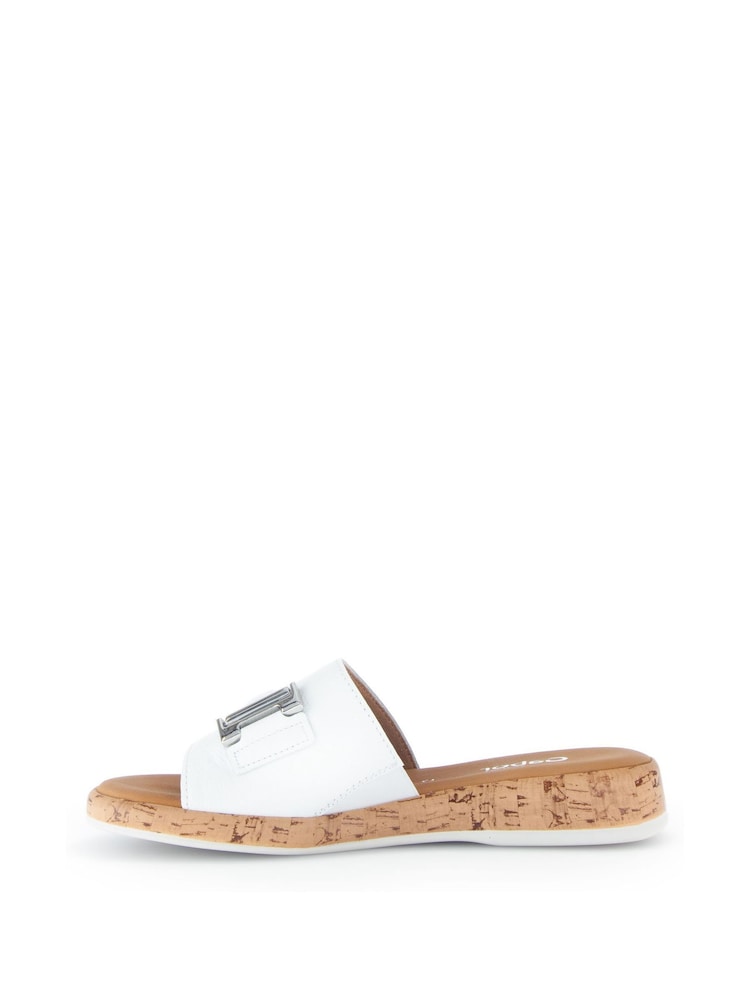 Gabor Oaty Leather White Sandals - Image 2 of 5