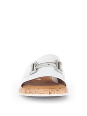 Gabor Oaty Leather White Sandals - Image 4 of 5