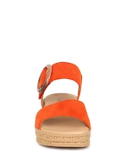 Gabor Orange Andre Pumpkin Suede Sandals - Image 3 of 5