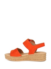 Gabor Orange Andre Pumpkin Suede Sandals - Image 5 of 5
