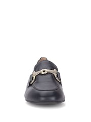 Gabor Blue Jangle Midnight Leather Loafers Shoes - Image 4 of 5