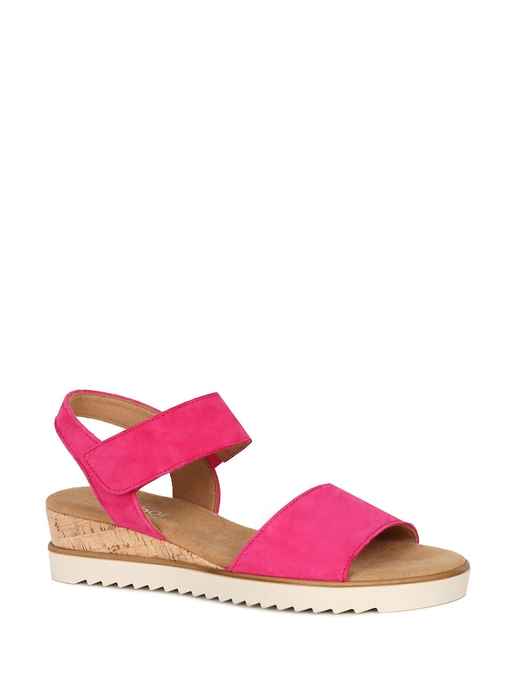 Gabor Pink Raynor Suede Sandals - Image 2 of 5 Gabor Pink Raynor Suede Sandals - Image 2 of 5