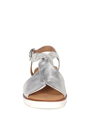 Gabor Silver Rich Leather Sandals - Image 4 of 5