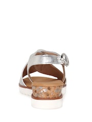 Gabor Silver Rich Leather Sandals - Image 5 of 5