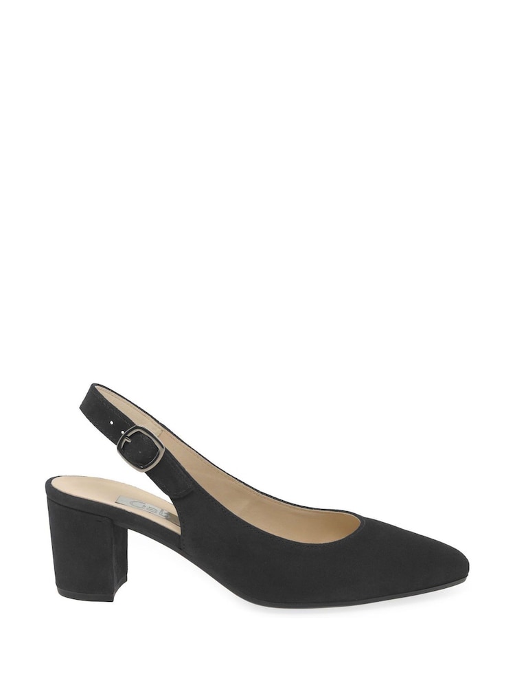 Gabor Black Helmsdale Suede Slingback Sandals - Image 1 of 5