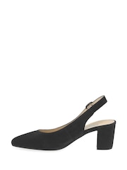 Gabor Black Helmsdale Suede Slingback Sandals - Image 2 of 5