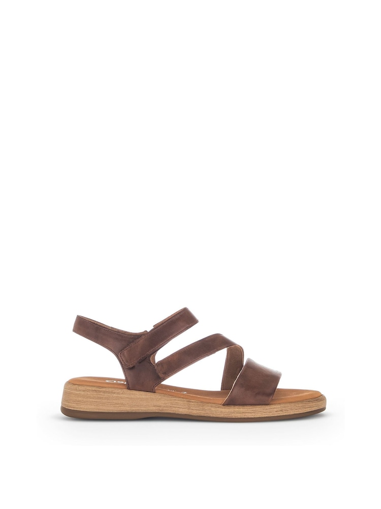 Gabor Oporto Peanut Leather Brown Sandals - Image 1 of 5 Gabor Oporto Peanut Leather Brown Sandals - Image 1 of 5