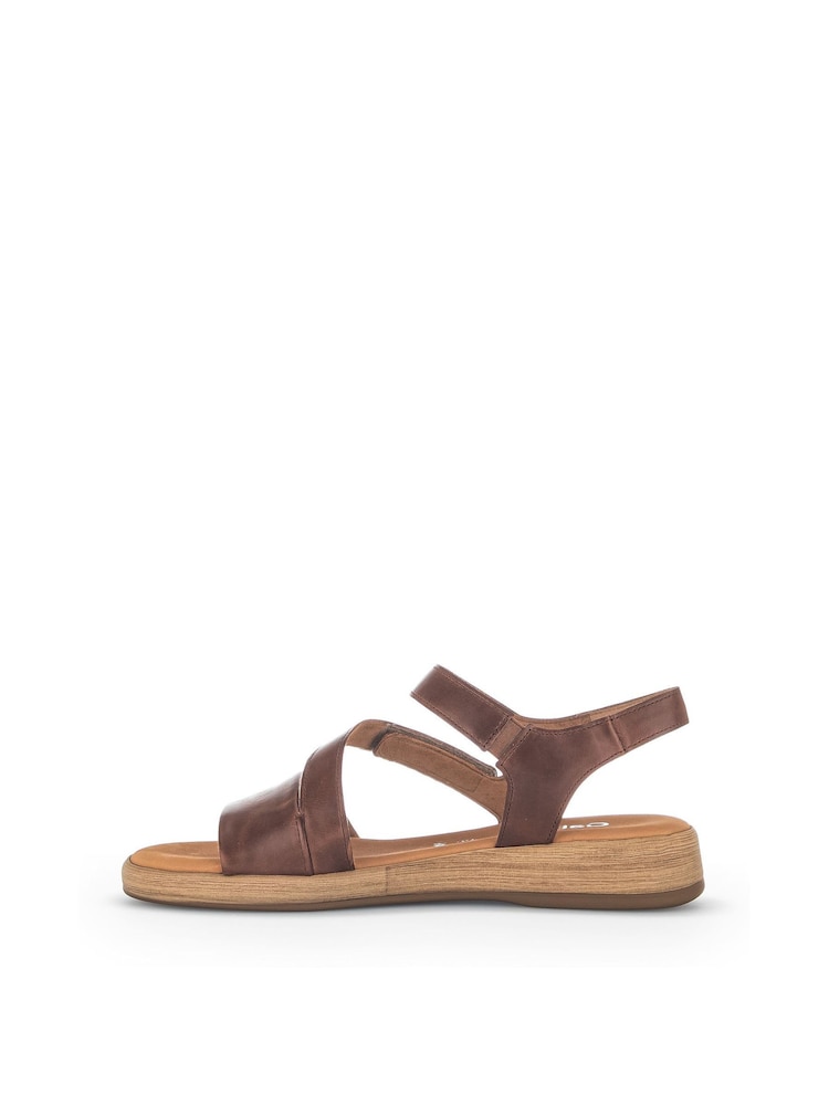 Gabor Oporto Peanut Leather Brown Sandals - Image 2 of 5 Gabor Oporto Peanut Leather Brown Sandals - Image 2 of 5