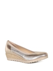 Gabor Natural Epworth Puder Metallic Wedge Shoes - Image 3 of 5