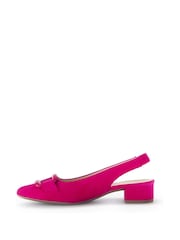 Gabor Pink Malta Suede Slingback Shoes - Image 2 of 5