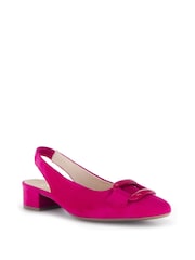 Gabor Pink Malta Suede Slingback Shoes - Image 3 of 5