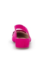 Gabor Pink Malta Suede Slingback Shoes - Image 5 of 5