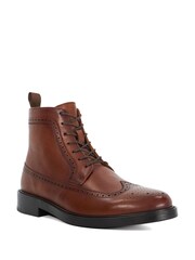 Dune London Tan Brown Marlon Lace Up Boots - Image 3 of 6