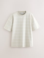 Navy/White/Grey Stripe Relaxed Fit Heavyweight T-Shirts 3 Pack - Image 2 of 12