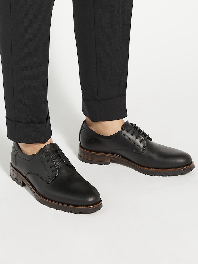 Dune London Black Benjis Derby Shoes - Image 1 of 6