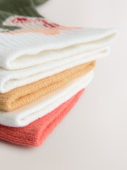 Neutral Western Cushioned Footbed Cotton Rich Ribbed Sports Socks 5 Pack - Image 3 of 3