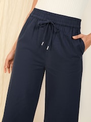 Friends Like These Navy Linen Blend Culottes - Image 3 of 4