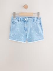 Синий деним - Frayed Edge Denim Shorts (3-16yrs) - Image 1 of 4